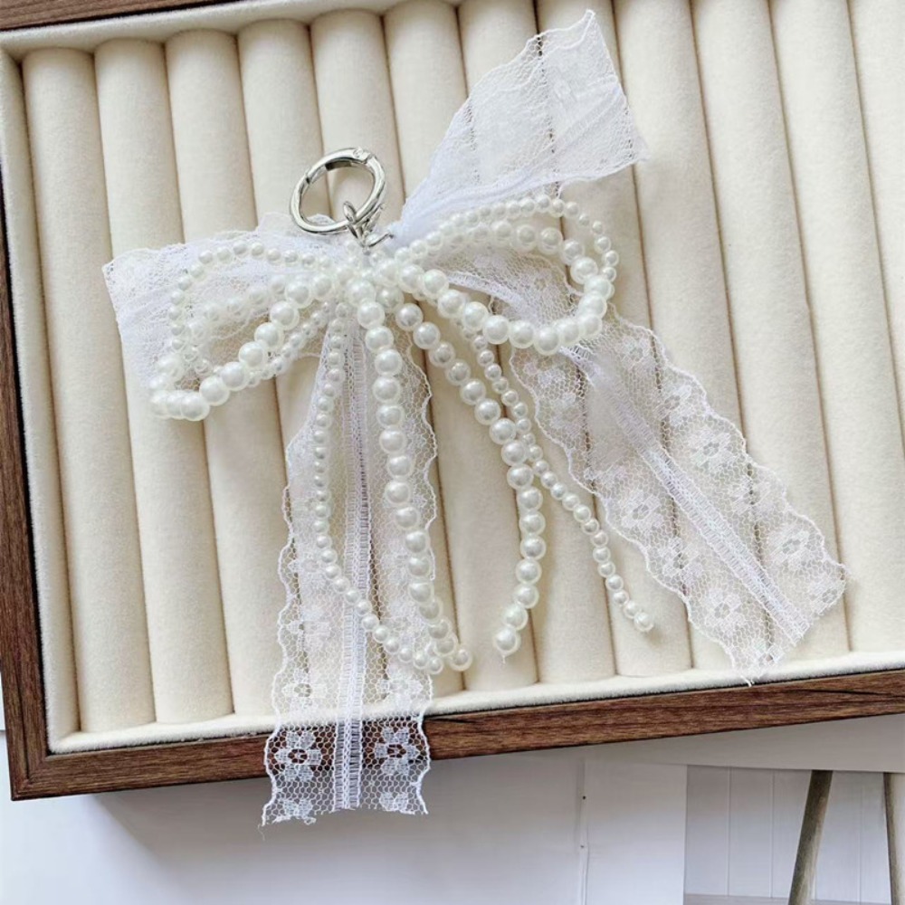 Phone Accessories Aesthetic - Porte-clés mignon en dentelle Y2K, pendentif