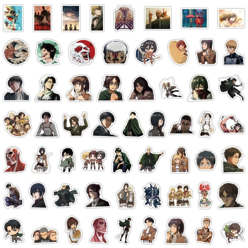 Phone Accessories Aesthetic - 60 autocollants anime Attack on Titan,