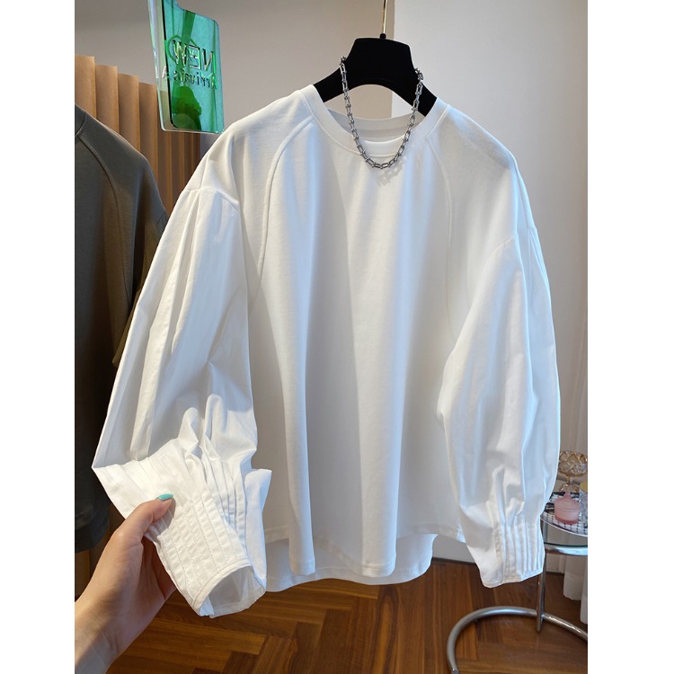 Sweat-shirt blanc ample en cot - Phone Accessories On Top avis et prix