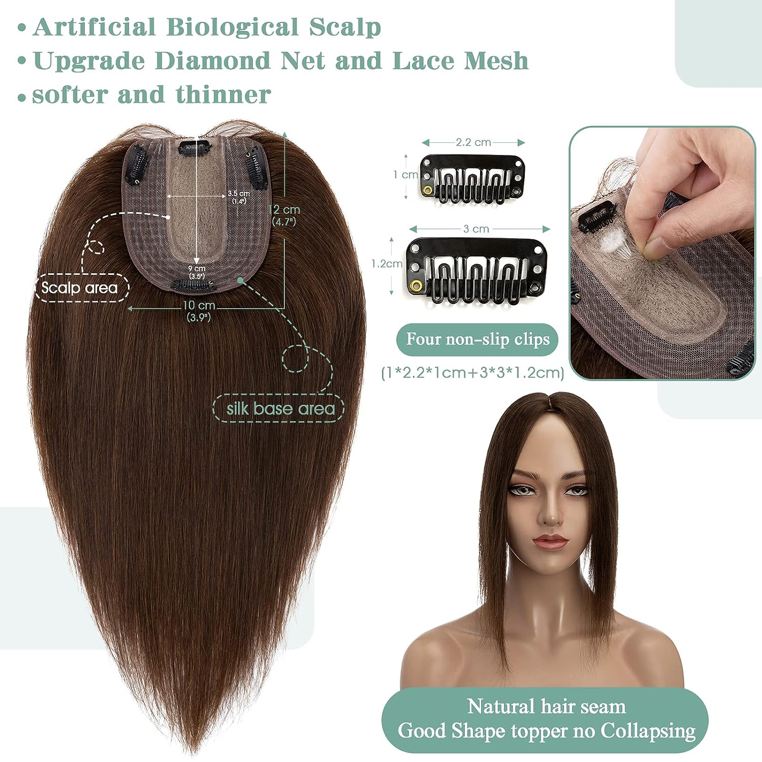 Femmes Topper cheveux humains  - Phone Accessories On Top avis et prix
