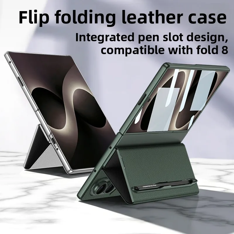 Étui en cuir de luxe avec supp - Tempered Glass Screen avis et prix