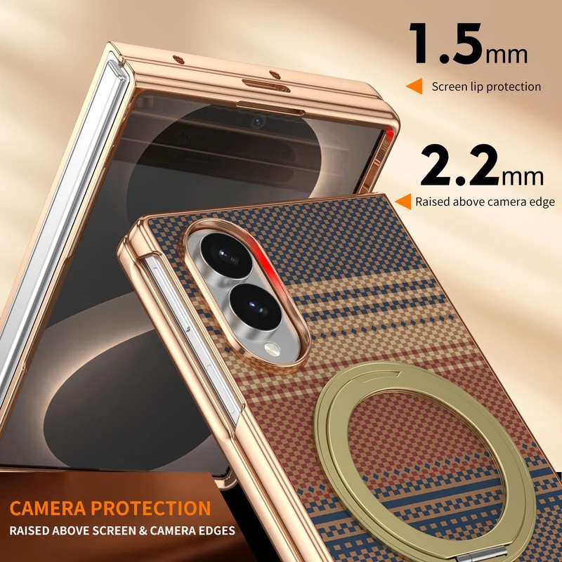 Étui en cuir avec support magn - Tempered Glass Screen avis et prix